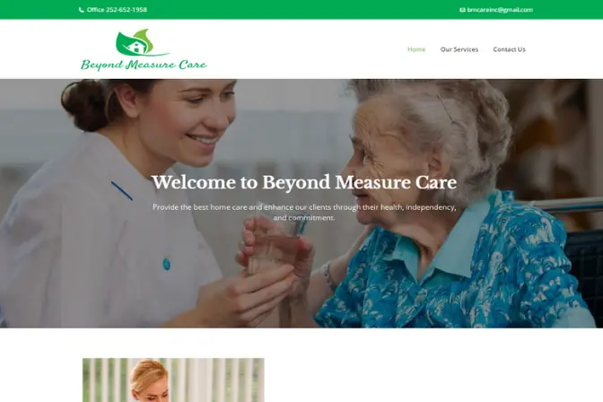 web design service medical website sample five
